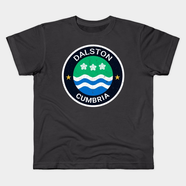 Dalston - Cumbria Flag Kids T-Shirt by CumbriaGuru